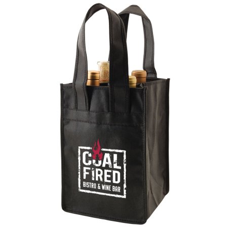 (image for) 4 Bottle Reusable Wine Tote Bag ( 100 Bags )