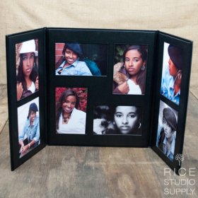 8 - 4x6 Portrait Gallery Folio Black/Black 6V/2H