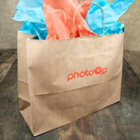 16x6x13" Kraft Shopper Bag - 100% Recycled