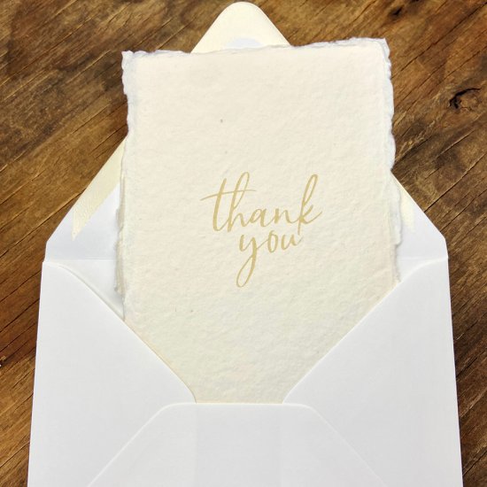 "Thank You" Style Cotton Cards and Envelopes - Click Image to Close