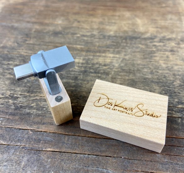 DUO - USB FLASH DRIVE - 16GB SQUARE MAPLE ( Minimum to order - 2 USBS) - Click Image to Close