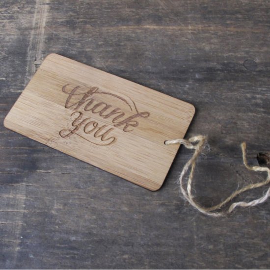 THANK YOU WOOD TAGS - Click Image to Close