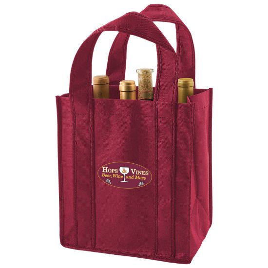 6 Bottle Reusable Wine Tote bag ( 100 Bags )