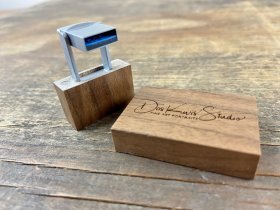 DUO - USB FLASH DRIVE - 16GB SQUARE WALNUT ( Minimum to order - 2 USBS)