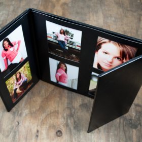 8 - 4x5 Portrait Gallery Folio Black/Black 8V