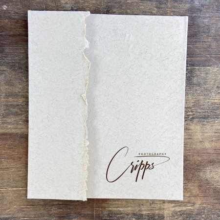 8 x 12" Handmade Case with Torn Edge (Imprint Included in Price)