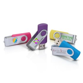 4 GB FULL COLOR SWIVEL FLASH DRIVE 2.0.