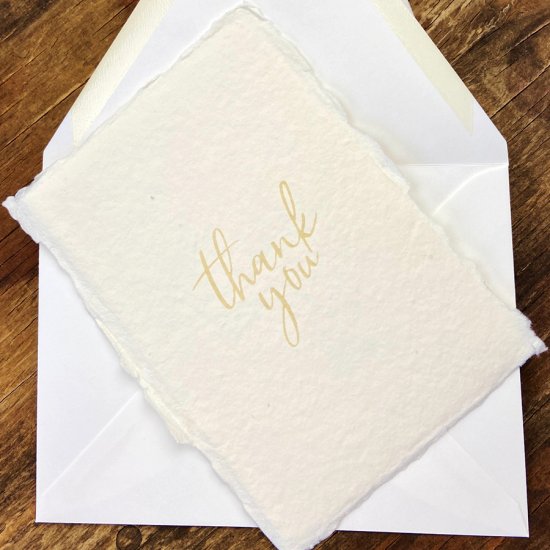 "Thank You" Style Cotton Cards and Envelopes - Click Image to Close