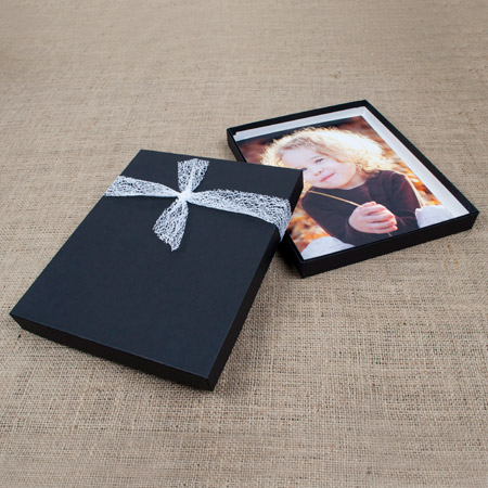 8x10x1" Black Kraft Box mini case of 10