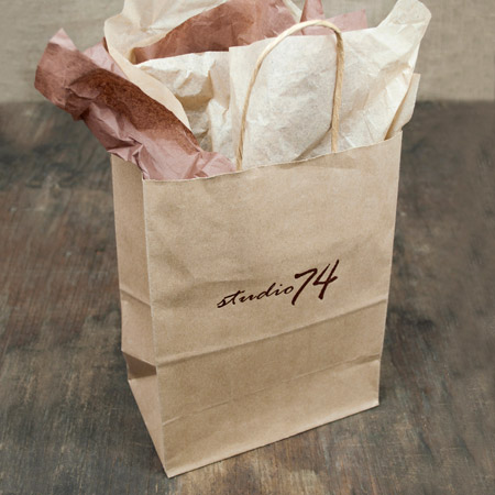 8x4 x10" Kraft Shopper Bag - 100% Recycled - Click Image to Close