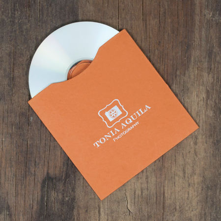 Single Color Logo Printed CD Sleeves