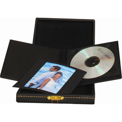 Deluxe Single CD Folio with Upholstered Box - case of 6